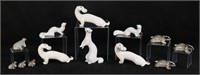 13 Lomonosov Russian Porcelain Animal Figurines