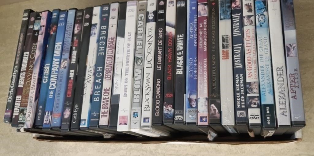 Box lot of 28 DVD movies