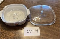 Corningware casserole with extra lid