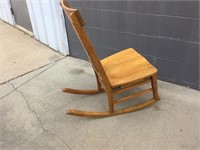 Knitters rocking chair with drawer, wood