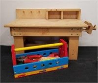 Kids wooden work bench w/ wooden tools benches 12