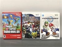 Bundle Of 3 Nintendo Wii Games - New Super Mario