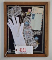 Lot #4151 - Framed Collage with women’s white