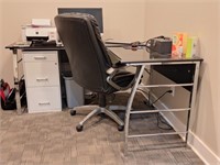 Desk, File Cabinet & Chair