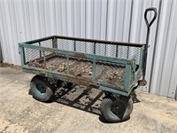 Metal Yard Wagon Cart Drop Down Sides