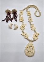 Hand Carved Bone & Antler Jewelry