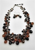Beaded Necklace & Earring Set