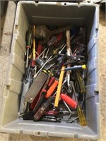 Flat of Screwdrivers & Garage Tools