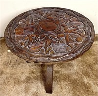 SMALL CARVED WOOD TABLE