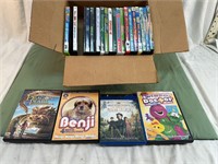BOX OF KIDS DVDS