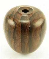 Lot #786 - Studio treenware vase. Signed on