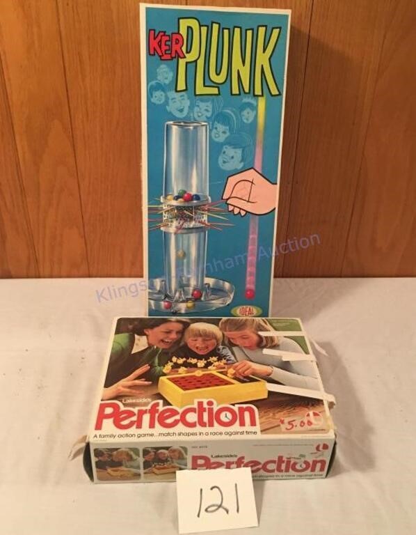 Vintage games Kerplunk and Perfection