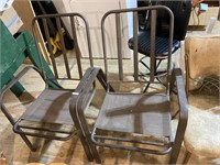 2 metal outdoor chairs