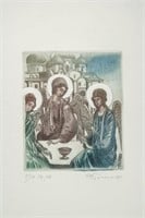 European Limited Edition Etching Signed E/A