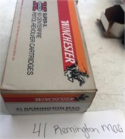Box of Winchester 41 Remington Magnum