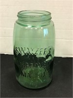 Vintage Green Swayzee's Mason Jar