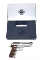 Beretta  Model 92FS stainless 9mm semi-auto,