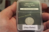 1883 KEY DATE V NICKEL