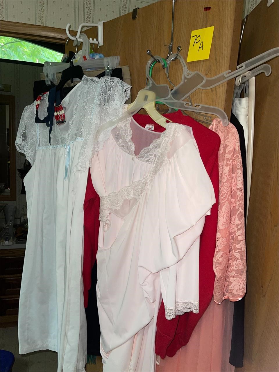 VTG nightgowns clothing hanging on door