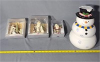 Ceramic Snowman, Christmas Figures by Bonnie Lynn