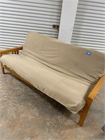 Wooden futon with mattress