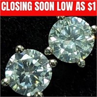 $2400 14K Natural Diamond (0.4Ct) Earrings