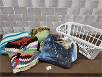 Basket and blankets