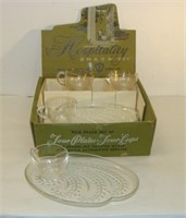 VIntage with Box Glass Relish Dishes
