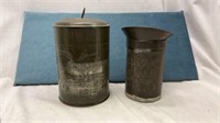 Two Piece Antique Tin Ware Lot