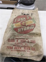 Funk’s Hybrid Cloth Bushel Seed Sack