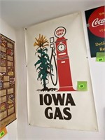 40 x 24“ paper Iowa gas/corn poster