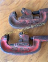 (2) Ridgid No 2A range 1/8 to 2 inch pipe cutters