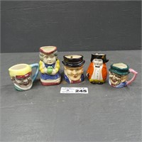 Assorted Japan Miniature Toby Mugs