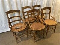 (5) Cane Seat Chairs