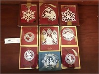 (9) Lenox Christmas Ornaments