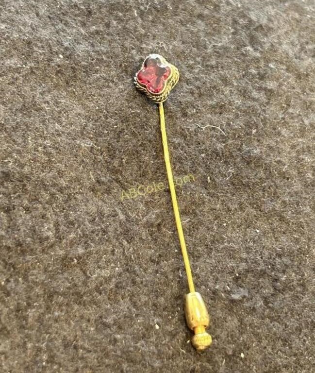 Antique GF Stick Pin with Alexandrite, Sapphire