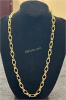 18", 14K Yellow Gold Double Loop Necklace, 6.8 g
