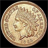 1862 Indian Head Cent CHOICE AU