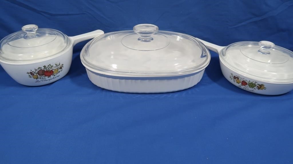 Vintage Corningware w/Lids