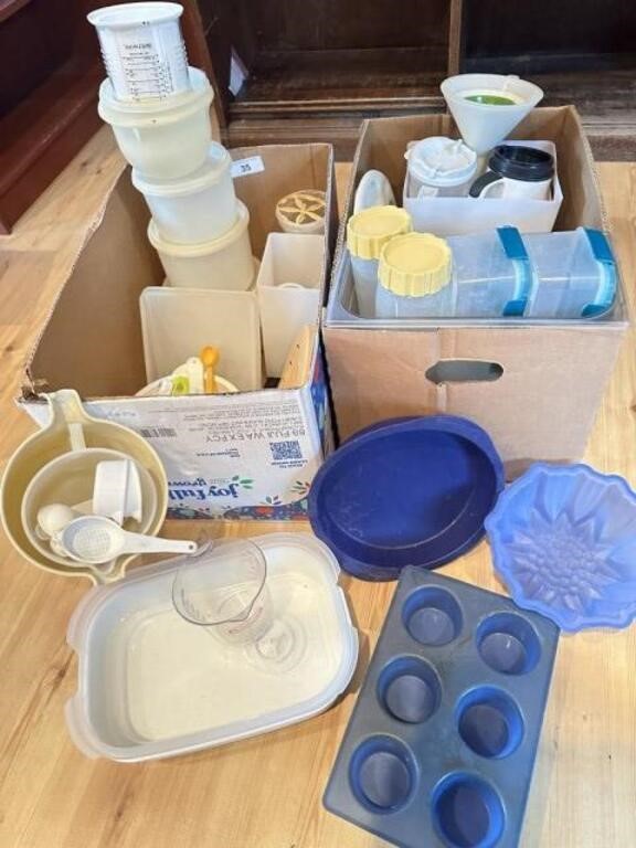 Tupperware & Plastic Ware (2) boxes