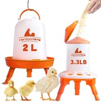New-Chick Feeder & Waterer Kit-Adjustable height