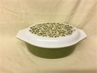 Pyrex OLIVE & BERRY Oval Casserole Dish w Lid