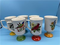 Set Of 6 Bird Mugs- Japan