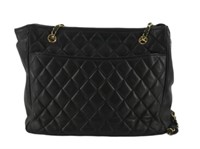 Chanel Black Matelasse Tote Bag