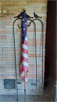 Shephard hooks & American flag