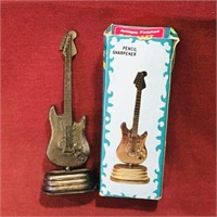 Diecast Miniature Guitar Pencil Sharpener & Box