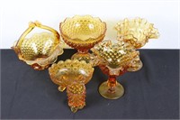 Assorted Amber Glassware