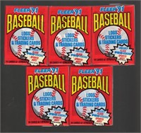 1991 Fleer Baseball Retail Box Packs 5 Count of