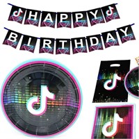 TikTok Theme Birthday Party Decorations Set