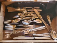 VARIOUS SILVER FLATWARE MARKED 800 - 24 PIECES